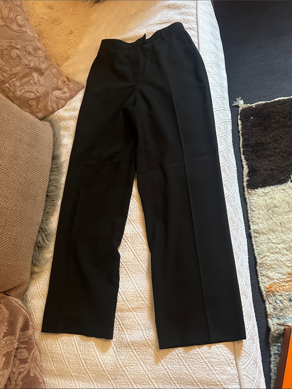 Zanelle Classic Black Wide-Leg Women's Trousers